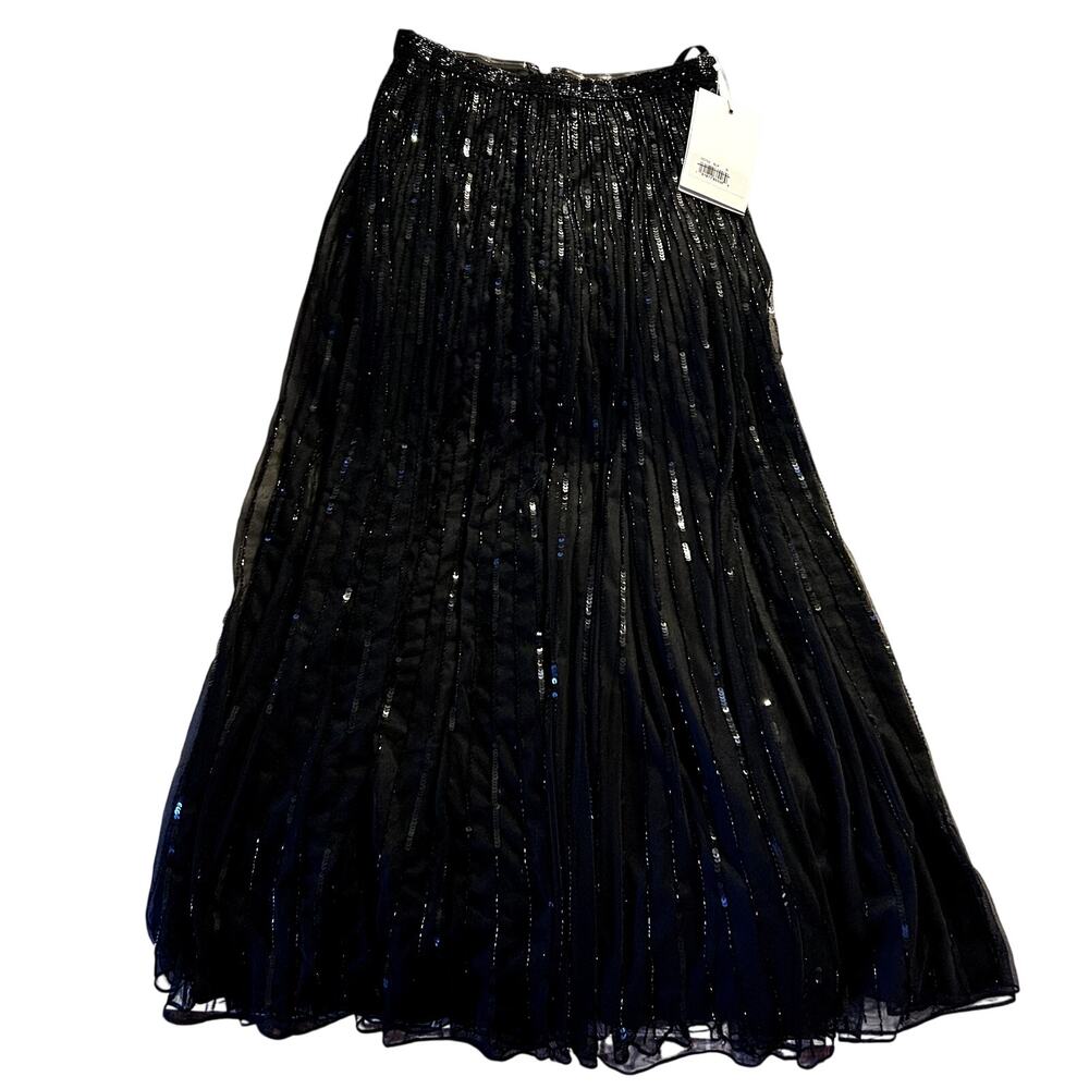 NWT New Mac Duggal Sequin Embellished Chiffon Evening Skirt Women's Size S - Picture 3 of 7